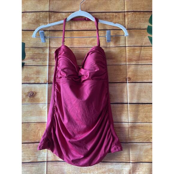 Ann Taylor Beach Red Tankini Size M NWT - Picture 1 of 6